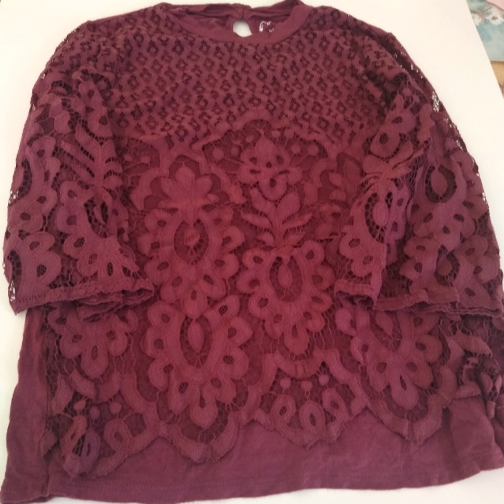 3/$15 👍 Art class long sleeved lace girls blouse